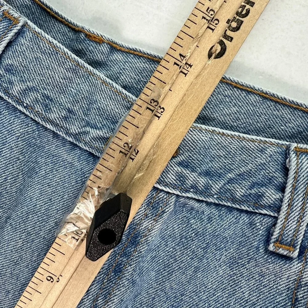Y2K Levi's Jeans Shorts Men 35* 560 Loose Blue Faded Cut Off Denim Jorts Tag 36